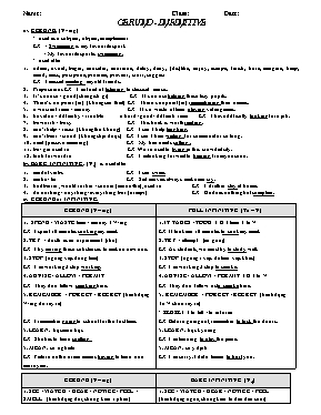 Lý thuyết và bài tập Gerund - Infinitive